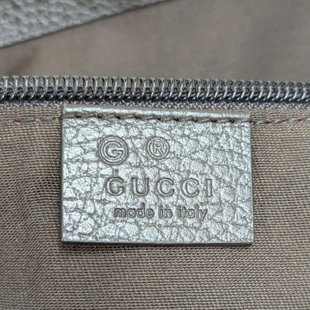 Gucci Green Brown Bag Canvas Khaki Tote - Picture 7 of 7